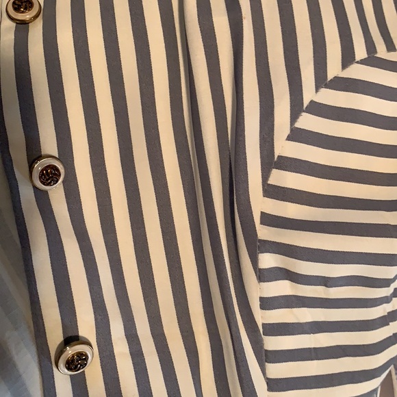 RETRO B.G.B. LTD DRESS NAUTICAL GRAY WHITE STRIPES ROCKABILLY PIN UP I LOVE LUCY - Picture 8 of 16